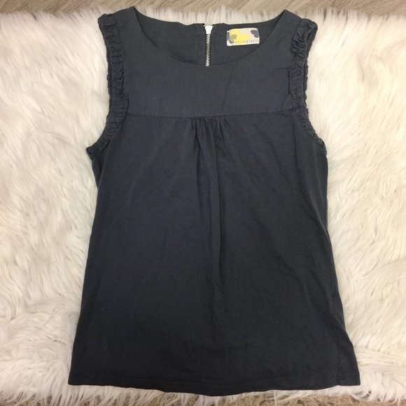 Ben and Lucia Sleeveless Ruffle Trim Soft Top - Picture 1 of 7